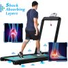 Folding Treadmill, Installation-Free Under Desk Electric Treadmill 2.5HP, with Bluetooth APP and speaker, Remote Control, Display, Walking Jogging Run