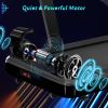 Folding Treadmill, Installation-Free Under Desk Electric Treadmill 2.5HP, with Bluetooth APP and speaker, Remote Control, Display, Walking Jogging Run