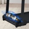 Electric Treadmill Foldable Exercise Walking Machince for Home/Office LCD Display, Peak 2.5HP, 0.6-7.6MPH, Compact Folding Easy Assembly 12 Preset Pro