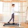 Walking Pad Treadmill Under Desk for Home Office Fitness, Mini Portable Treadmill with APP Remote Control and 16 Inch Running Area(Note: Forbidden to