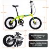 20" Folding City Bike Aluminum Frame 8 Speed Folding Bike
