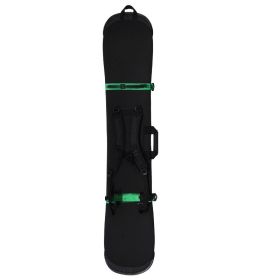 Dumpling Skin Snowboard Bag Protective Cover (Option: Black Green Ribbon-Single shoulder-160CM to 169CM)