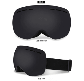 Ski Goggles,Winter Snow Sports Snowboard Goggles with Anti-fog UV Protection for Men Women Youth Snowmobile Skiing Skating mask (Color: Black)