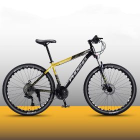 Aluminum Alloy Mountain Biking For Male And Female Adults (Option: Black gold-26inches 30speeds)