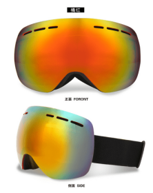 Ski Goggles,Winter Snow Sports Snowboard Goggles with Anti-fog UV Protection for Men Women Youth Snowmobile Skiing Skating mask (Color: Orange)