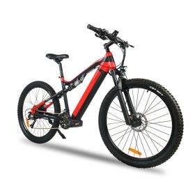 500W Electric Bike - 27.5 Inches 500W 48V 27 Speed Blue Ebike - Bafang Motor (Color: Red)