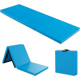 6'x 2' Gymnastics Mat, 2" Thick Folding Tumbling Mat with Hook and Loop Fastener, Foldable Gym Mat with Carrying Handles, Cheer Mats for Kids Adults H (Color: as Pic)