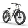 AOSTIRMOTOR New Pattern 26" 1000W Electric Bike Fat Tire 52V15AH Removable Lithium Battery for Adults(white)
