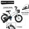 Kids Bike 14 / 16 inch for 3-12 Year Old Boys & Girls with Training Wheels, Freestyle Kids' Bicycle with Bell,Basket and fender.