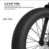AOSTIRMOTOR New Pattern 26" 1000W Electric Bike Fat Tire 52V15AH Removable Lithium Battery for Adults(white)