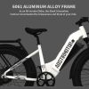 AOSTIRMOTOR New Pattern 26" 1000W Electric Bike Fat Tire 52V15AH Removable Lithium Battery for Adults(white)