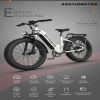 AOSTIRMOTOR New Pattern 26" 1000W Electric Bike Fat Tire 52V15AH Removable Lithium Battery for Adults(white)