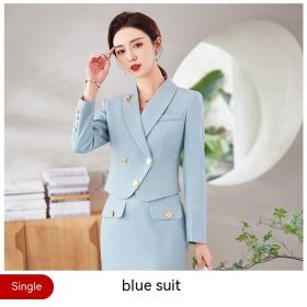 New Temperament Leisure Formal White Blazer For Women (Option: Blue Suit-M)