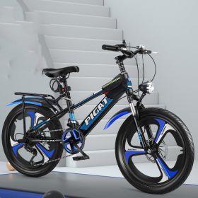Single Pupil Shock Absorbing Variable Speed Mountain Bike (Option: Blue-3 Style-20inch)